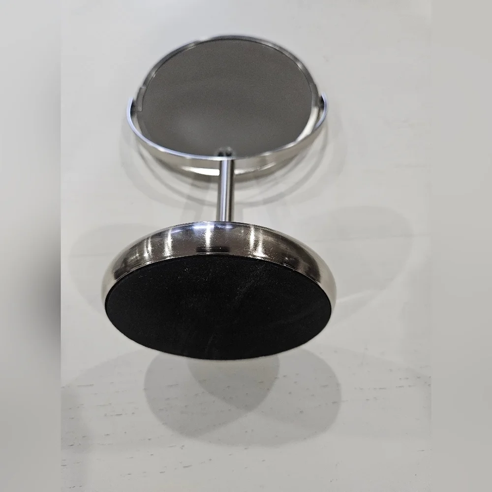 ALLEN + ROTH Brushed Stainless Steel Double Sided Mirror. 5x Magnifying - NWT
